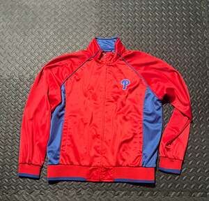 G-III Sports by Carl Banks Philadelphia Phillies Track Jacket Red/Blue XL/XG Ful